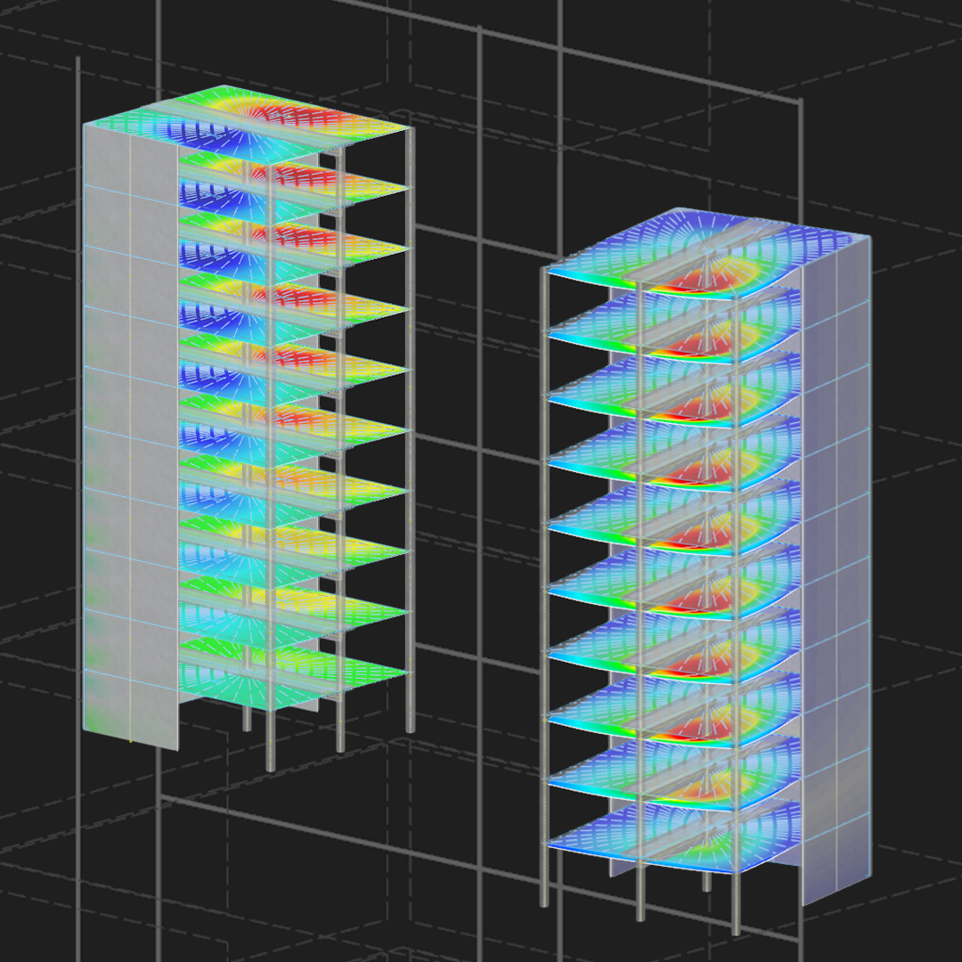 Tese de final de curso | Estudo sobre a estruturação de modelos estruturais complexos utilizando o exemplo de estruturas de betão armado de vários andares