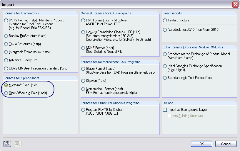 Перенос данных из MS Excel в RFEM 6