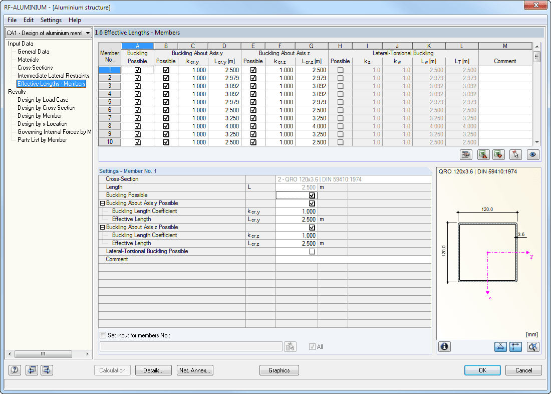 1.6 Effektive Längen - Stäbe