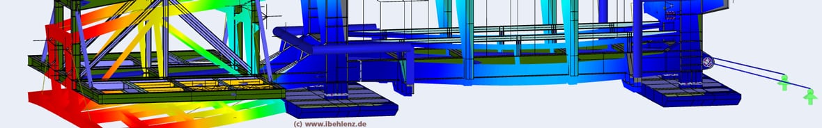 FEM-Statikprogramm RFEM | Verformung einer Stahlkonstruktion