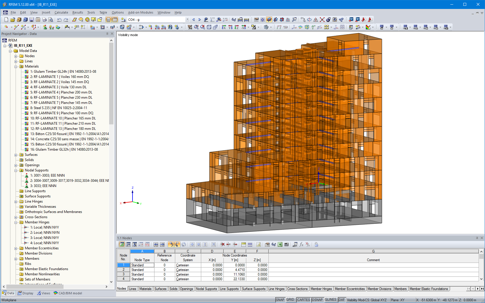 RFEM модель жилого здания