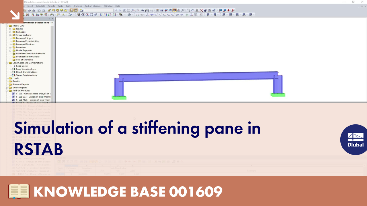 Simulation einer aussteifenden Scheibe in RSTAB