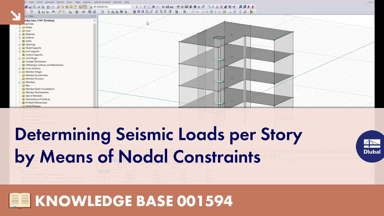 Geschossweise Ermittlung der Erdbebenlasten mittels Knotenkopplungen