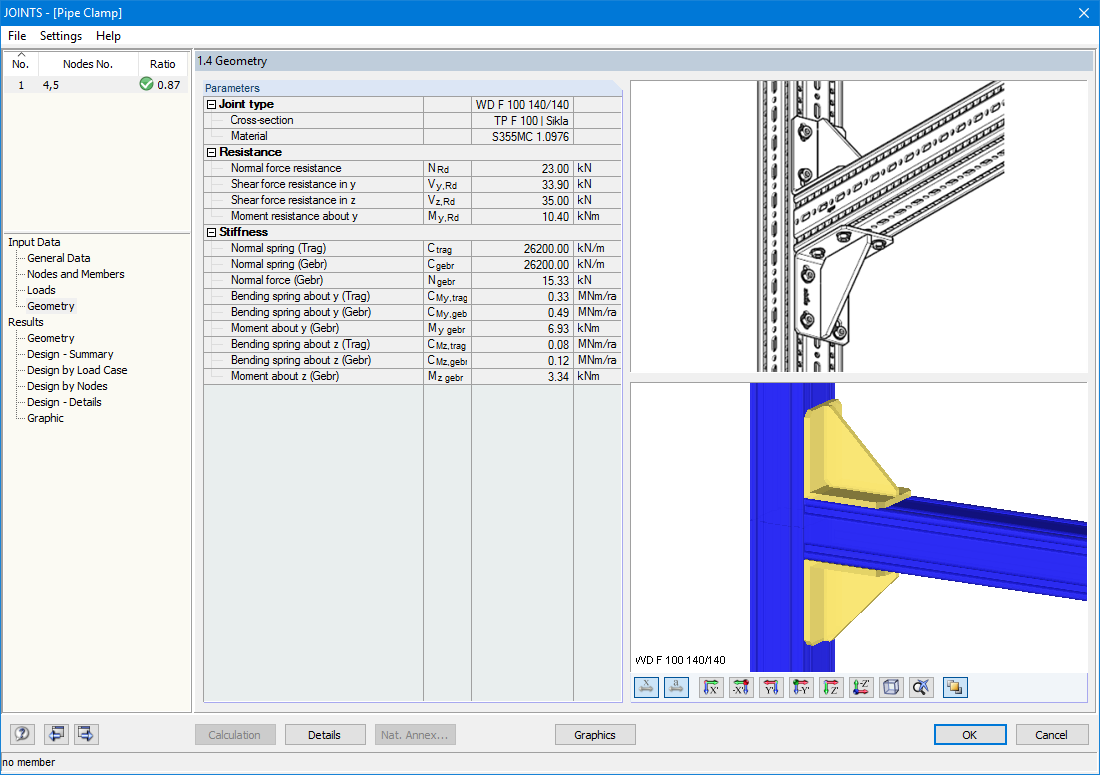 Maske Geometrie in RF-/JOINTS Stahl - SIKLA