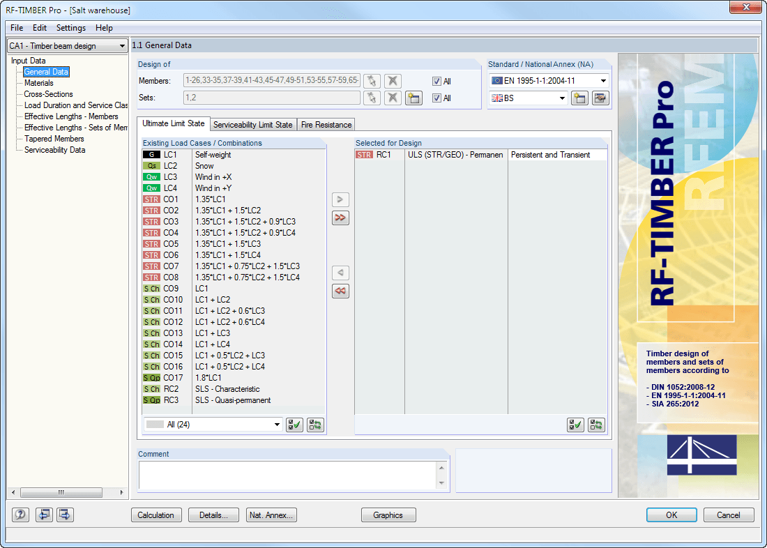 Tabelle 1.1 Basisangaben - Tragfähigkeit