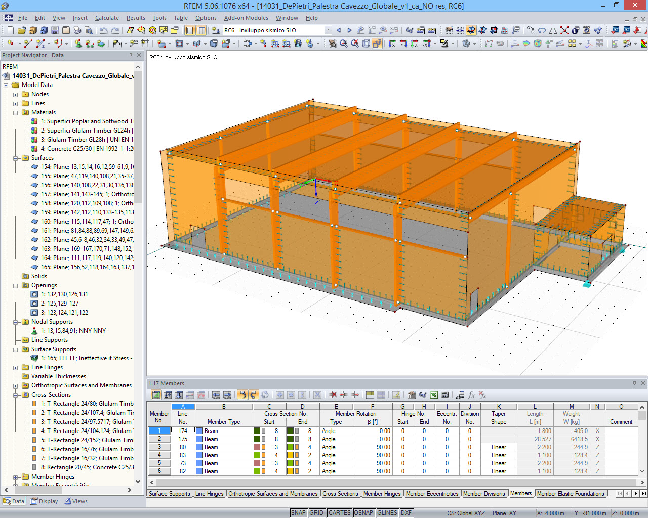 3D-модель тренажерного зала в программе RFEM (© Studio Ergodomus)