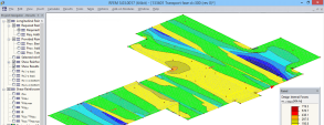 RFEM-Modell der Betonfundamentplatte