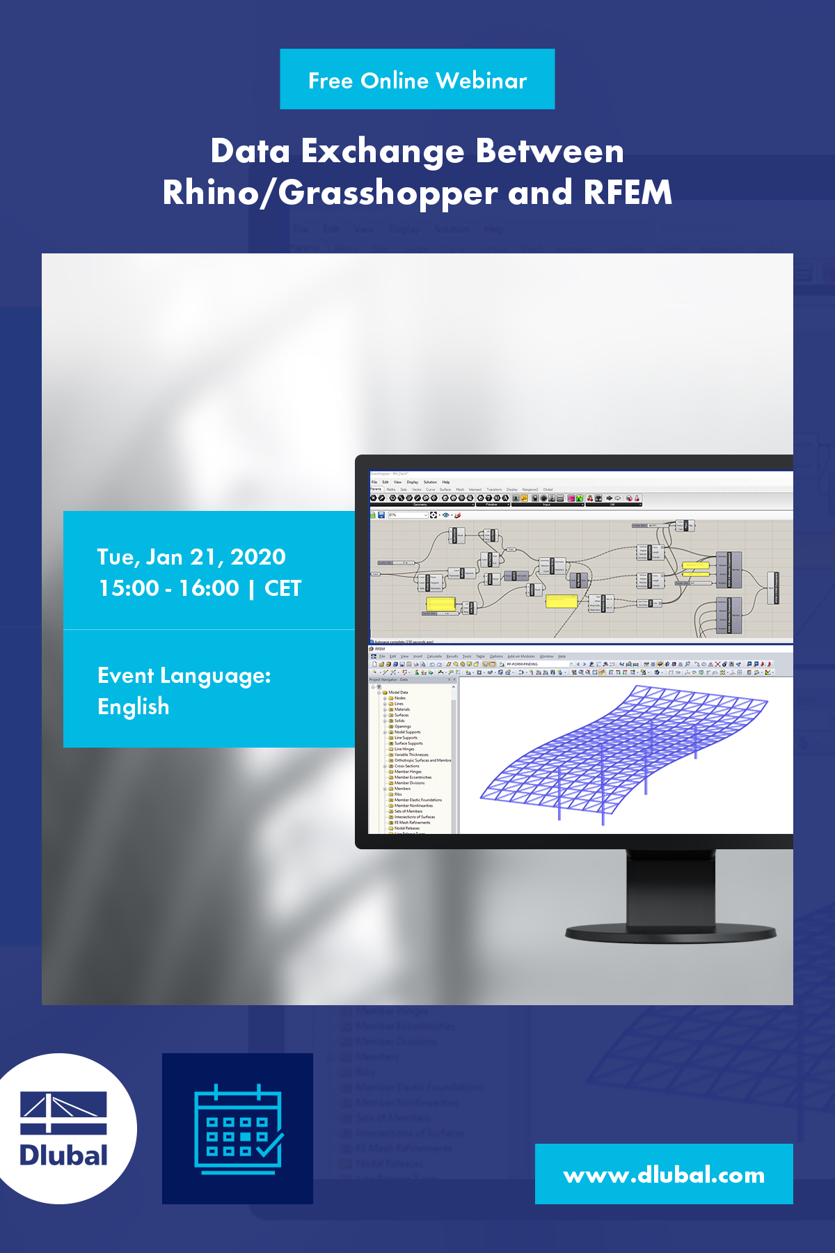 Обмен данными между программами Rhino/Grasshopper и RFEM