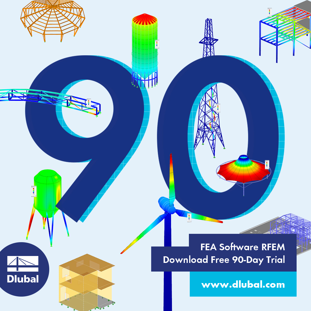 Программа для расчета по МКЭ RFEM\n Скачать бесплатную пробную версию на 90 дней