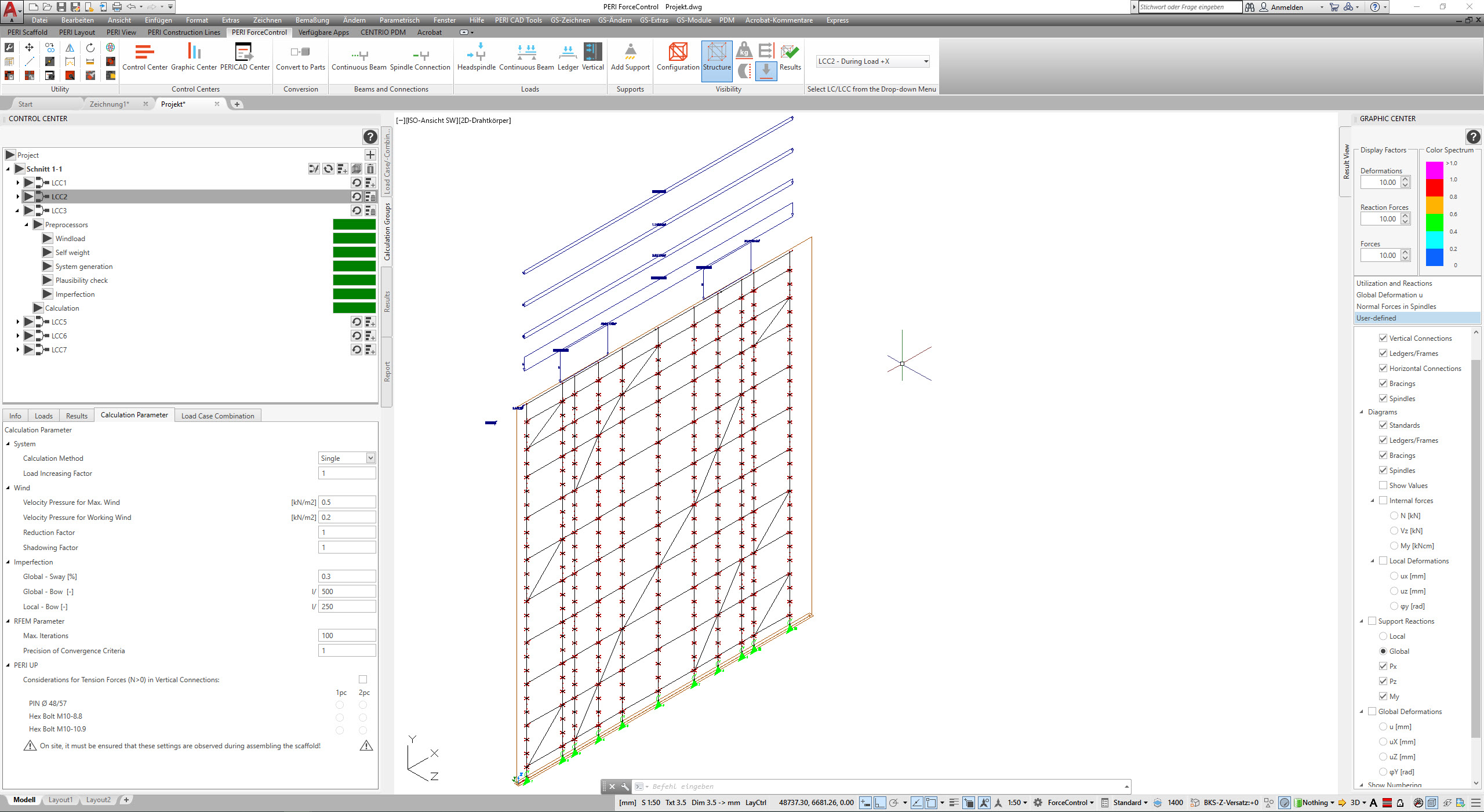 Конструктивная система в AutoCAD (© PERI GmbH)