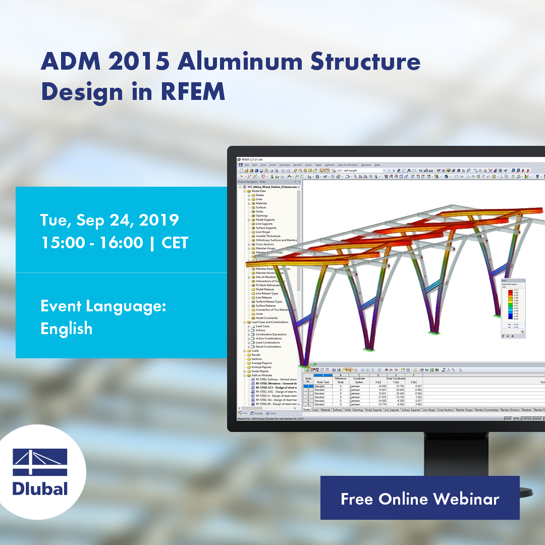 ADM 2015 Расчет алюминиевых конструкций в программе RFEM