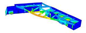 RFEM модель центра водных видов спорта (© Kmod Enginyeria en Fusta SL)