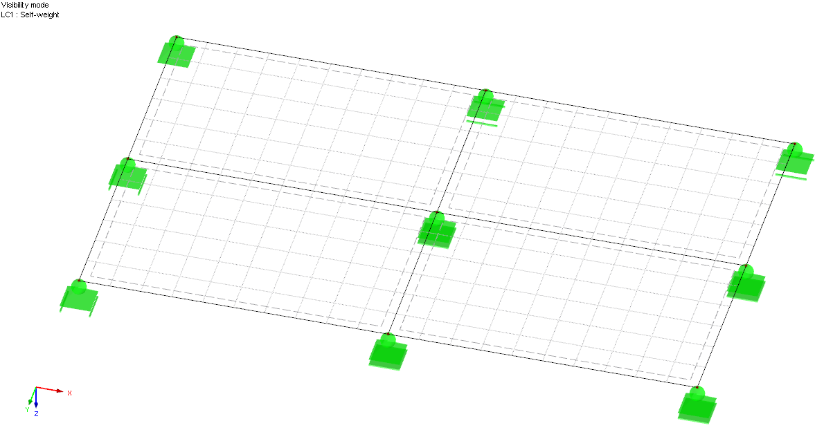 Модель поверхности без уточнения сетки КЭ