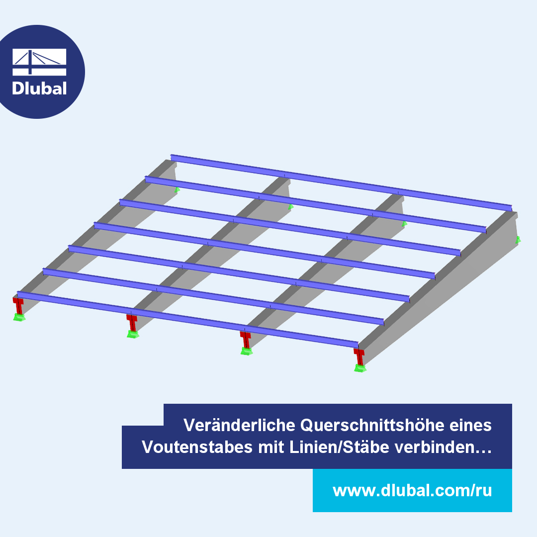 Veränderliche Querschnittshöhe eines Voutenstabes mit Linien/Stäbe verbinden ermitteln