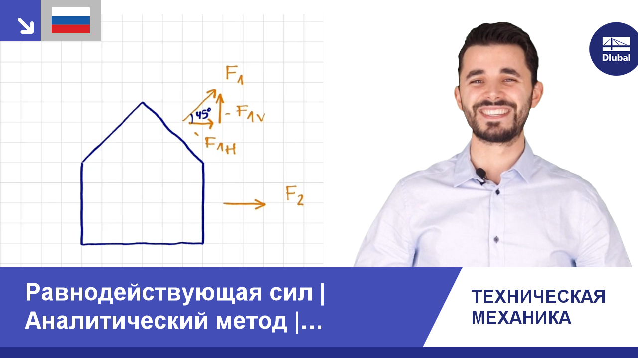 Видео: Техническая механика | Равнодействующая сил | Аналитический метод | Теорема Пифагора