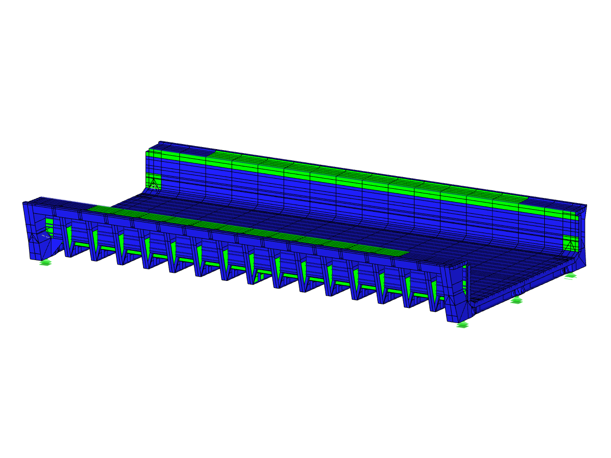 Мост через желоб в программе RFEM (© Meyer + Schubart VBI)