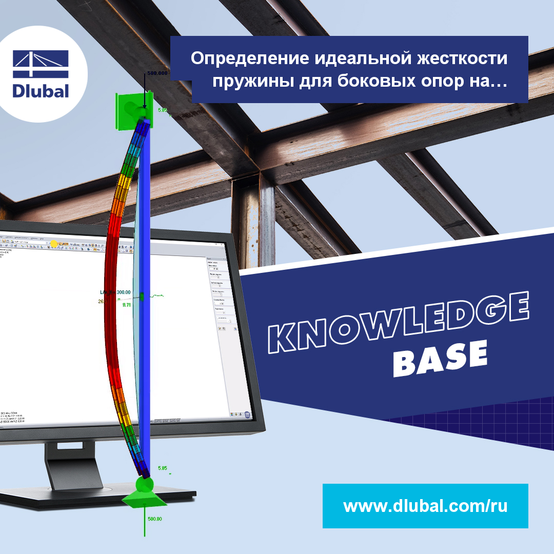 Определение идеальной жесткости пружины для боковых опор стержней, неустойчивых при изгибе