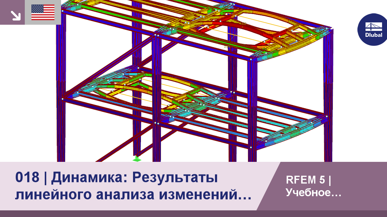 Учебное пособие RFEM для студентов | 018 Динамика: Линейный расчёт изменений во времени | Результаты