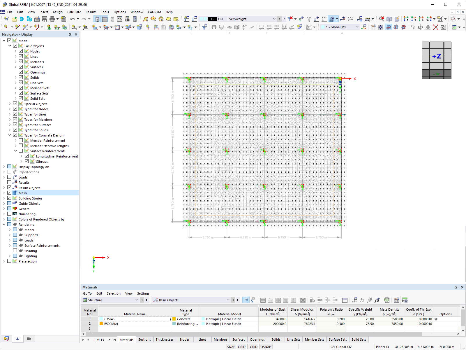 Расчёт железобетонной плиты на изгиб в RFEM 6