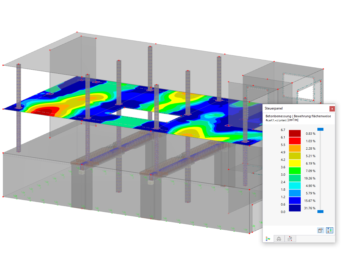 RFEM 6 / RSTAB 9 | Расчёт железобетонных конструкций