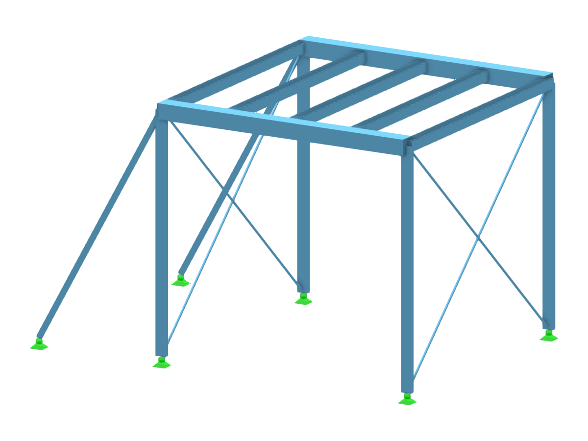 Стальная платформа из онлайн-обучения | Учебное пособие RFEM 6 с программой Rhino & Grasshopper