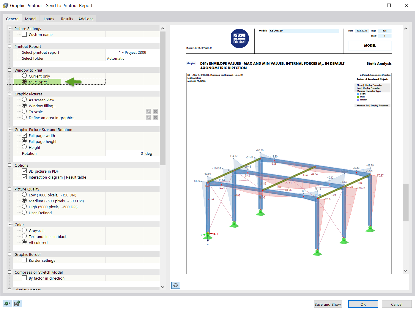 Улучшенный протокол результатов в RFEM 6