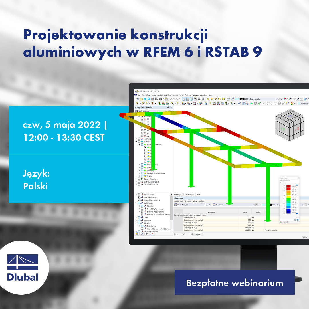 Расчёт алюминиевых конструкций в RFEM 6 и RSTAB 9