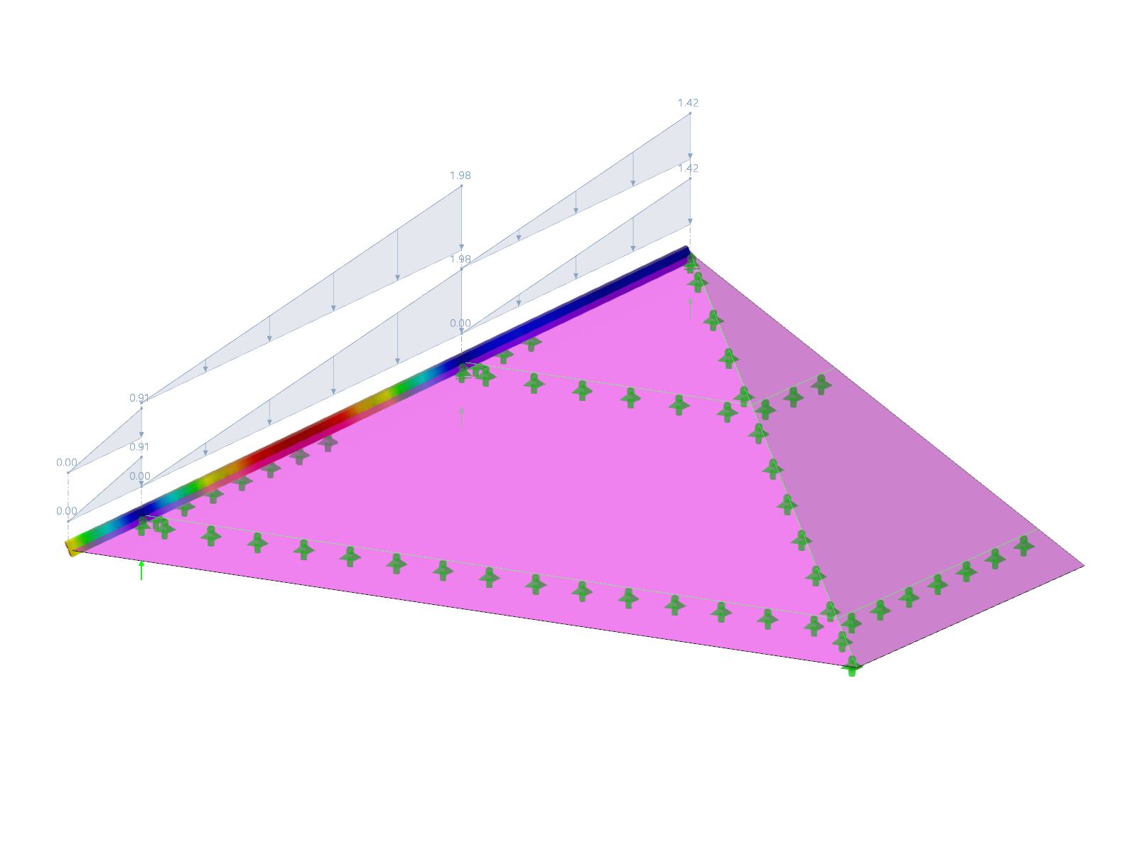 Вальмовые стропила из дерева | RFEM модель для скачивания