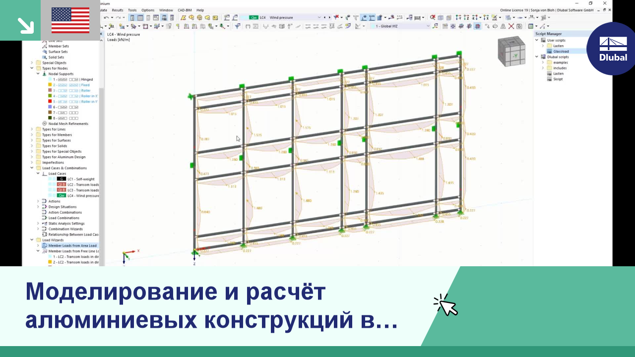 Расчет алюминия. Расчёта и проектирования алюминиевых рам. Расчет алюминиевых фасадов. Расчет алюминиевых мостов. RSTAB 9.