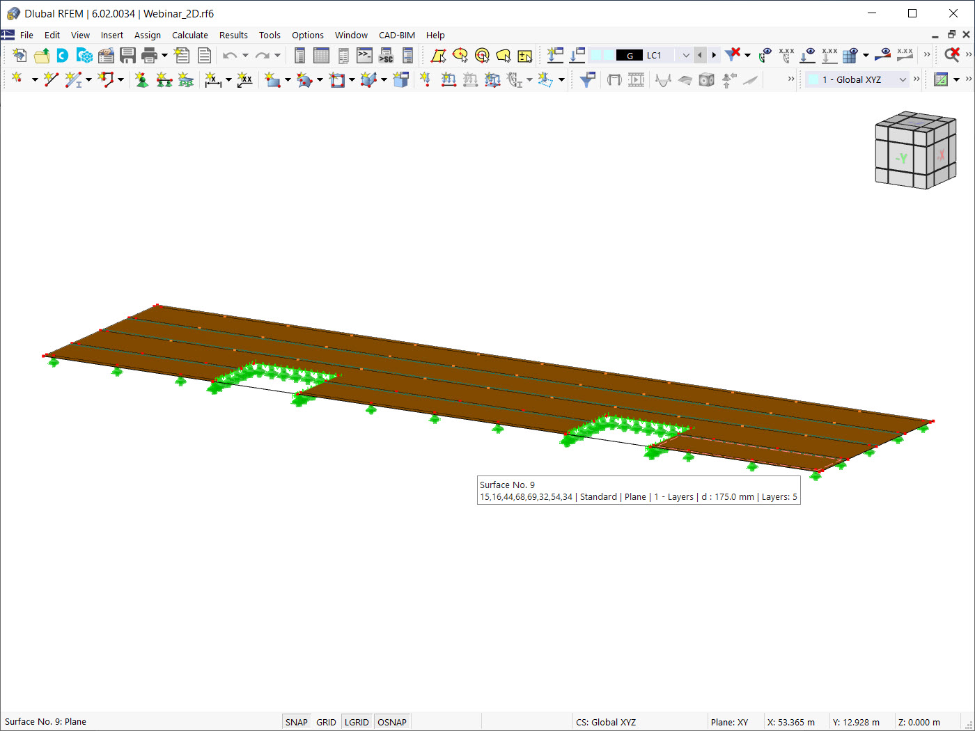 Определение многослойных поверхностей в RFEM 6