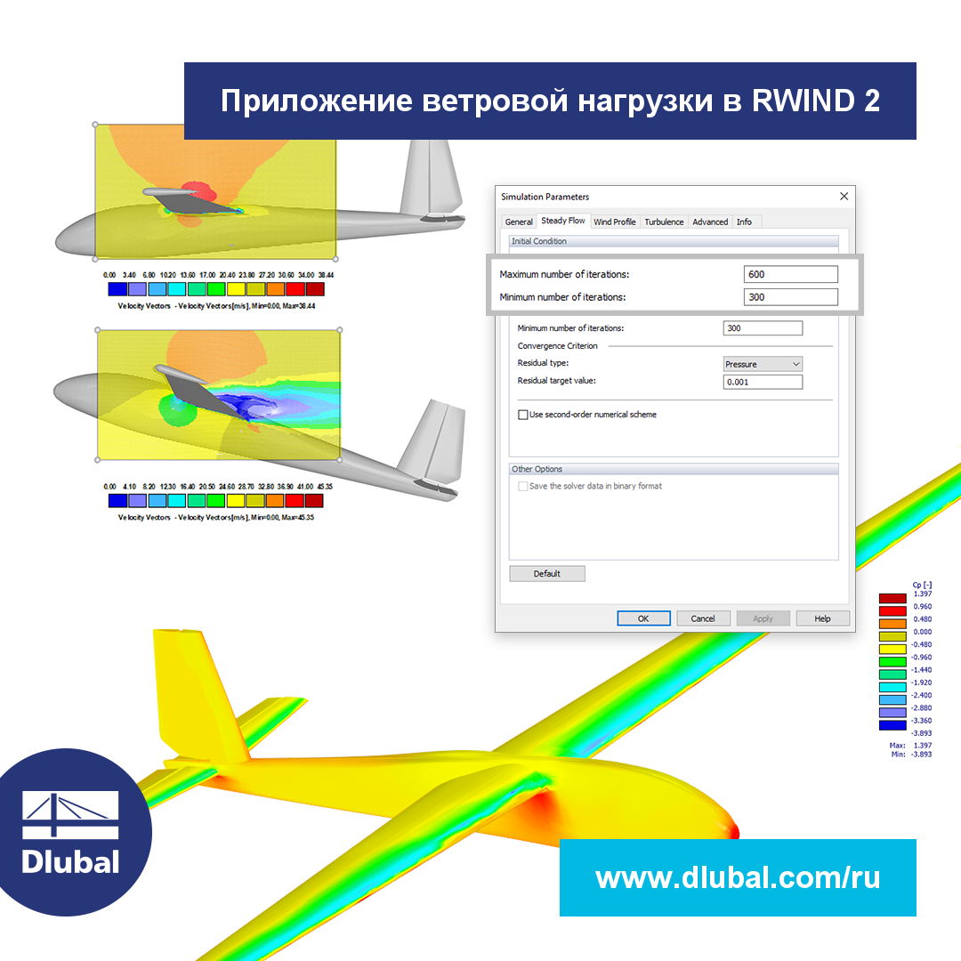 Техническая статья: Приложение ветровой нагрузки в RWIND 2