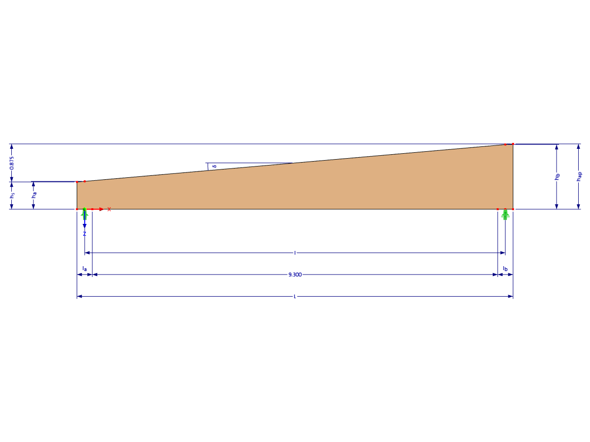 Модель 002036 | GLB0201 | Клееный брус с параметрами
