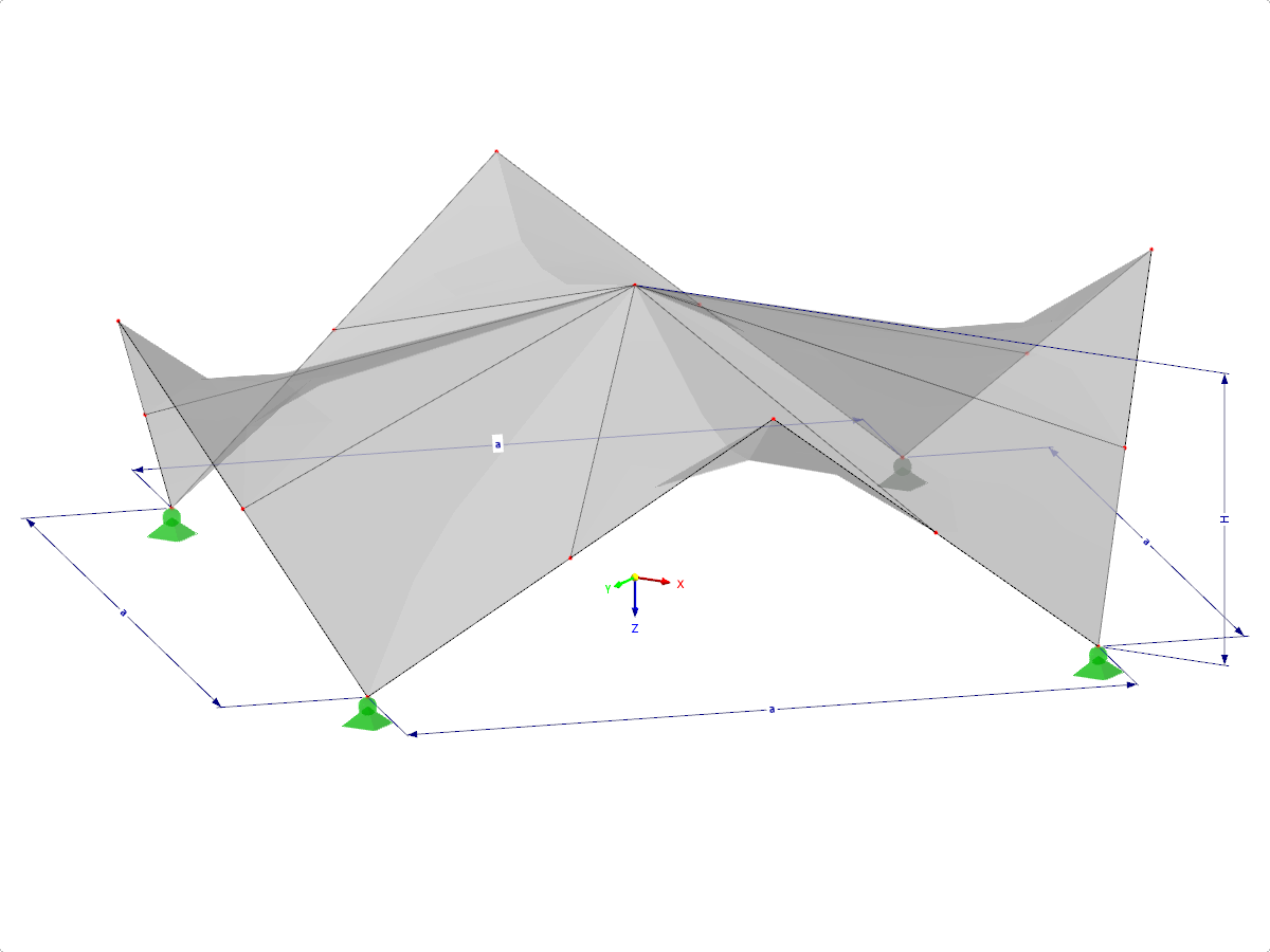 Модель 002128 | SHH073 | Input via Number of Sides of Support Polygon (4 or more), Length, and Height, with Parameters