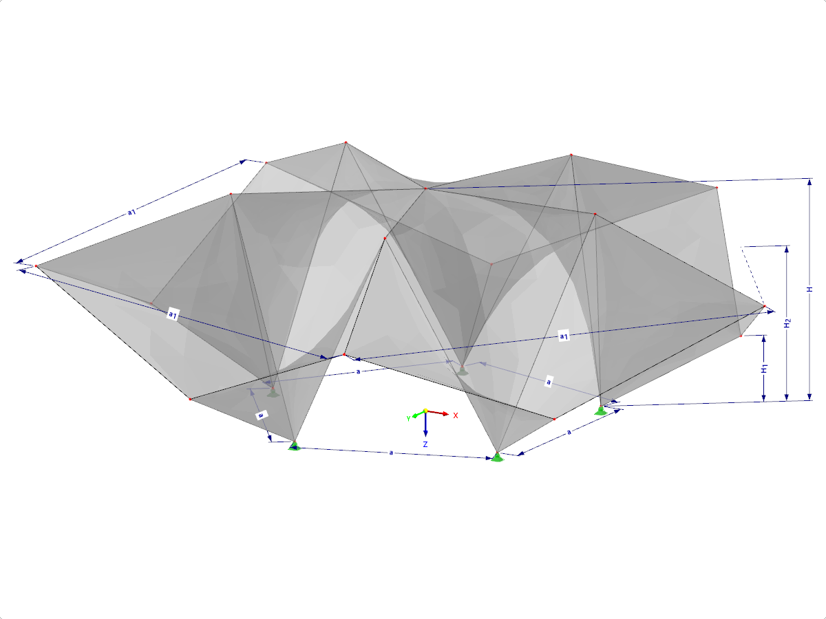 Модель 002129 | SHH074 | Input via Number of Sides of Support Polygon (5 or More), Length, and Height, with Parameters