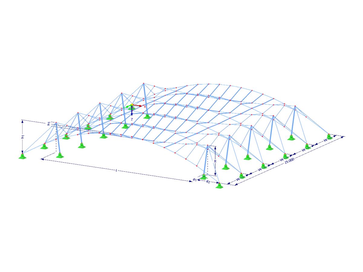 Модель 003532 | CT002 | Spatial Parallel System with Stabilization Through Counter Cable, with Parameters