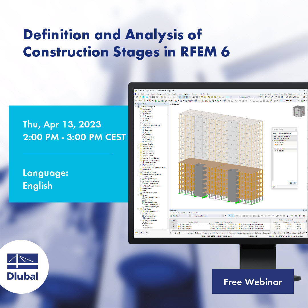 Вебинар | Задание и расчёт стадий строительства в RFEM 6