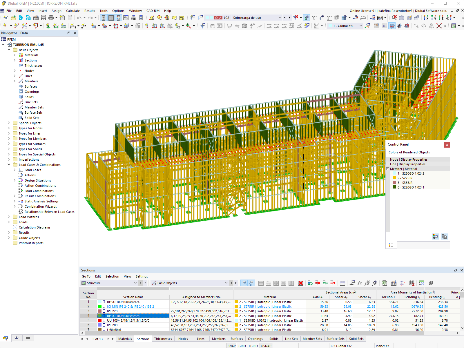 Модель 1 в программе RFEM (© AFCA Teccon)