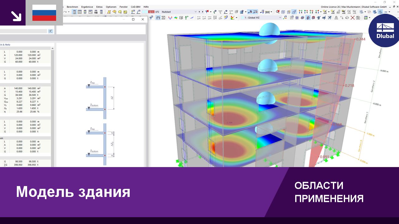 Модель здания для многоэтажных зданий | RFEM 6 от компании Dlubal Software