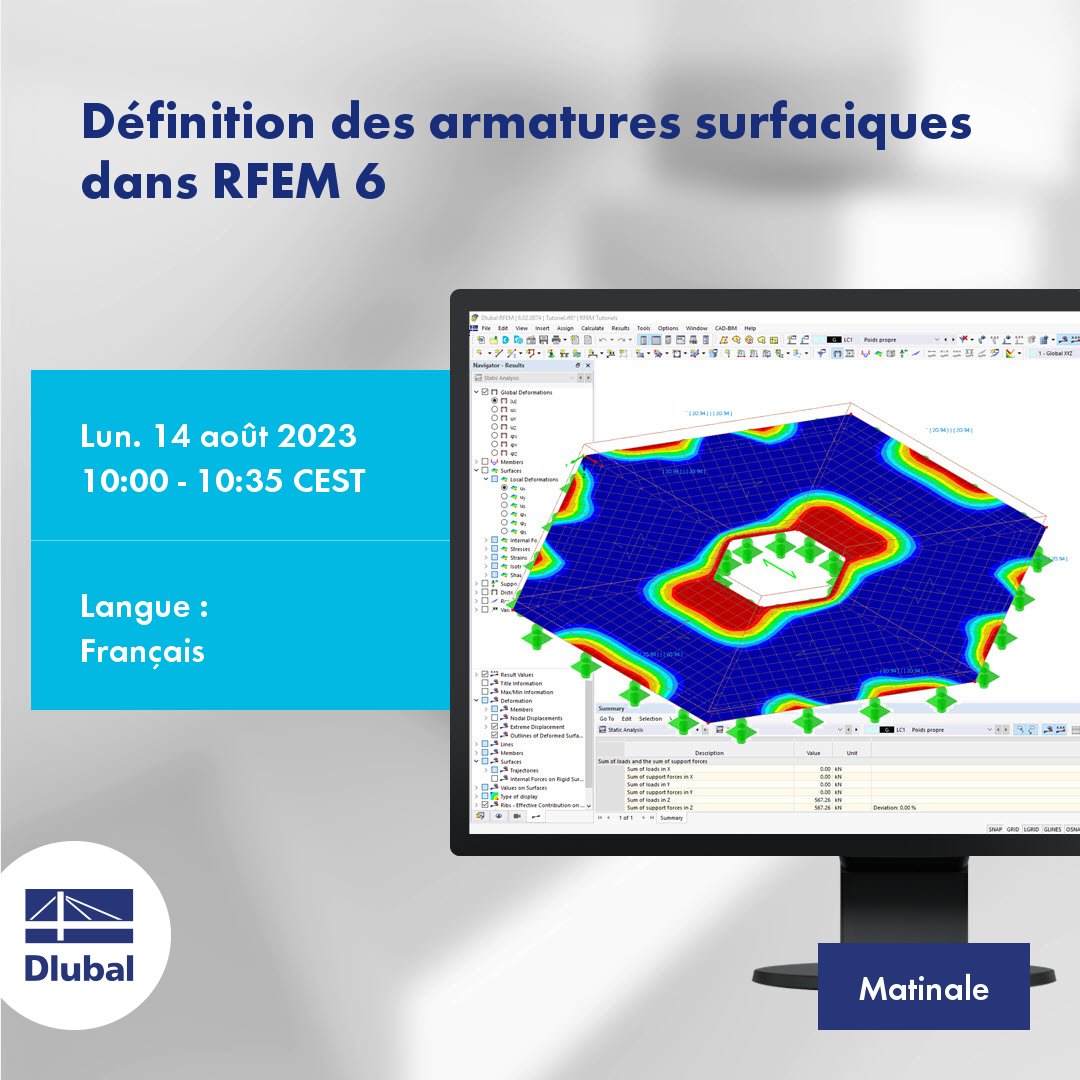 Задание армирования поверхности в RFEM 6