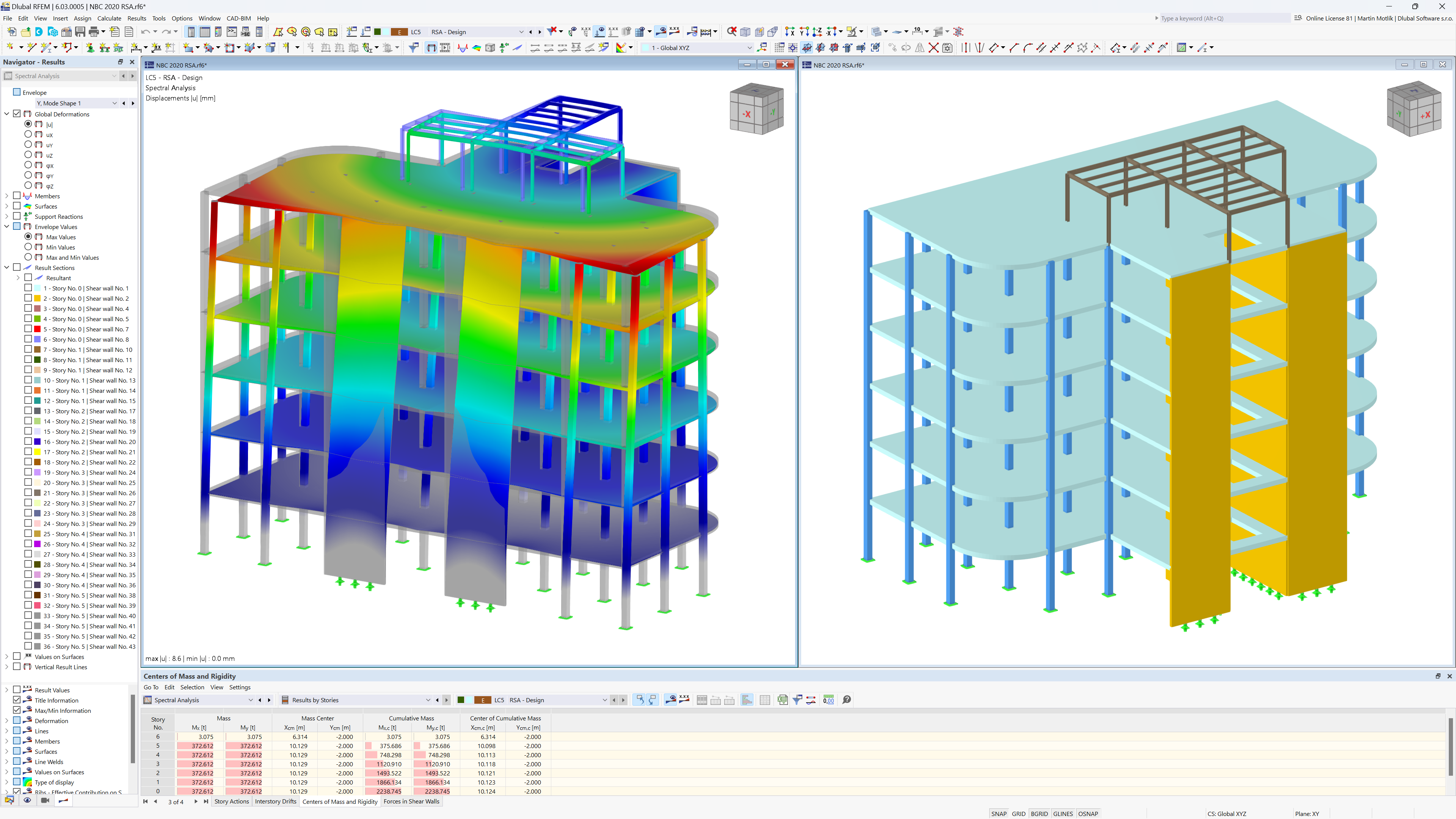 Аддон Анализ спектра реакций для RFEM 6