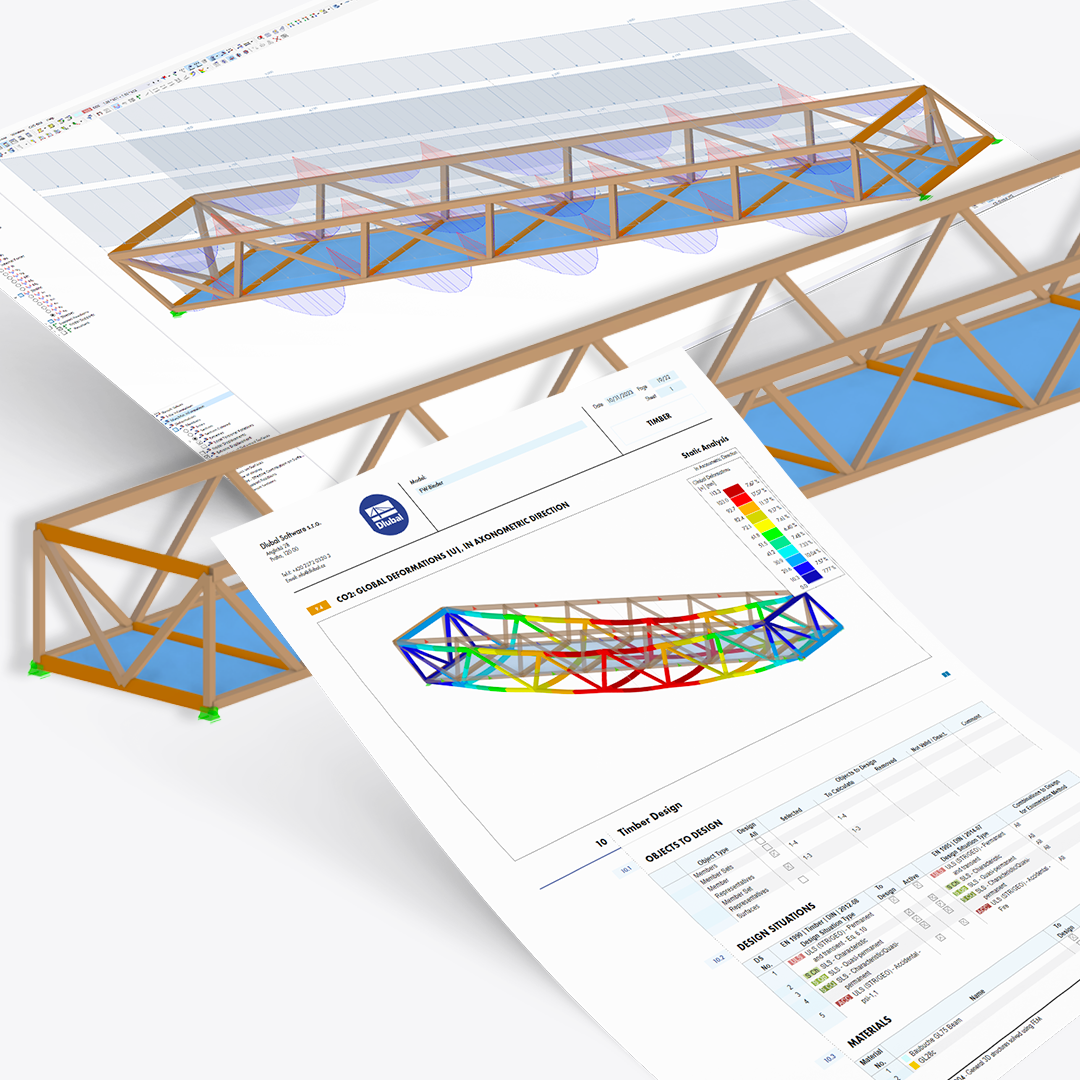 Пространственная ферма | Расчётная модель RFEM 6 для