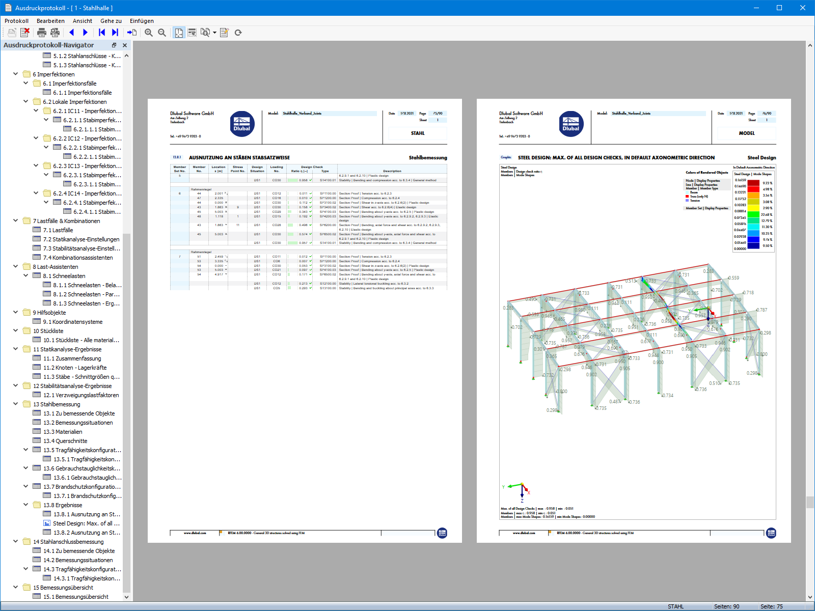 Расчёт стальных конструкций для RFEM 6 | огнестойкость