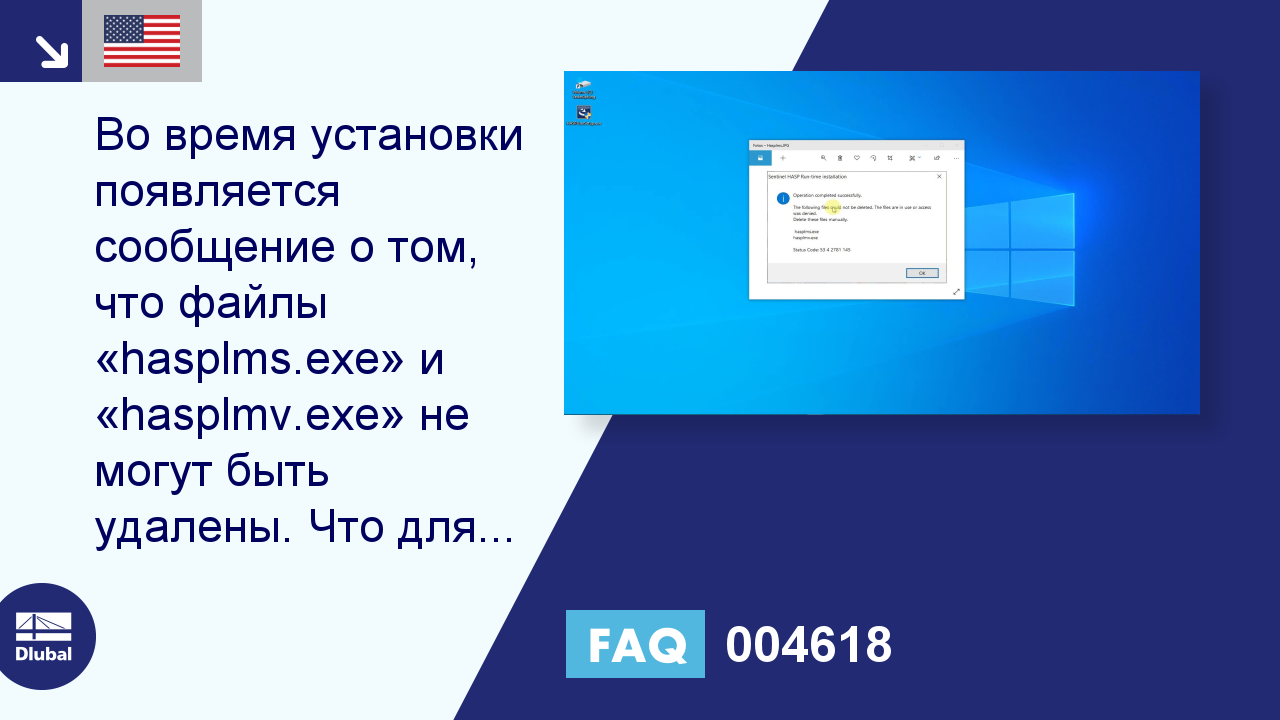 [EN] FAQ 004618 | Во время установки появляется сообщение о том, что файлы  «hasplms.exe» и «hasplmv.exe» ...