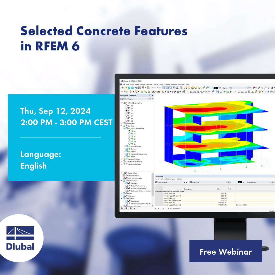 Выбранные функции железобетона\n в RFEM 6