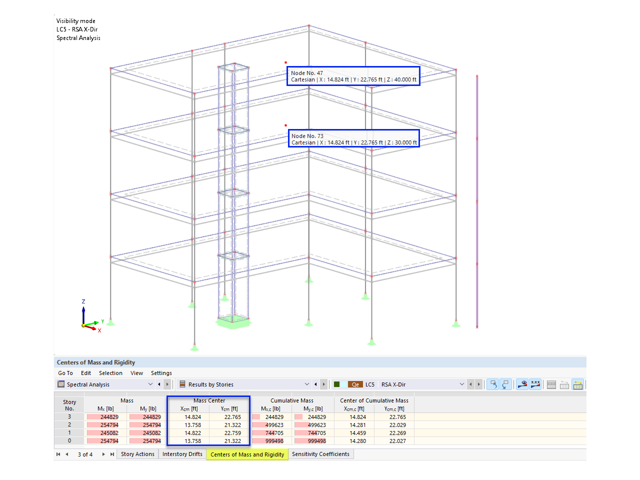 КБ 001885 | Оценка перемещения этажа при сейсмических нагрузках по норме ASCE 7-22 и на модели здания