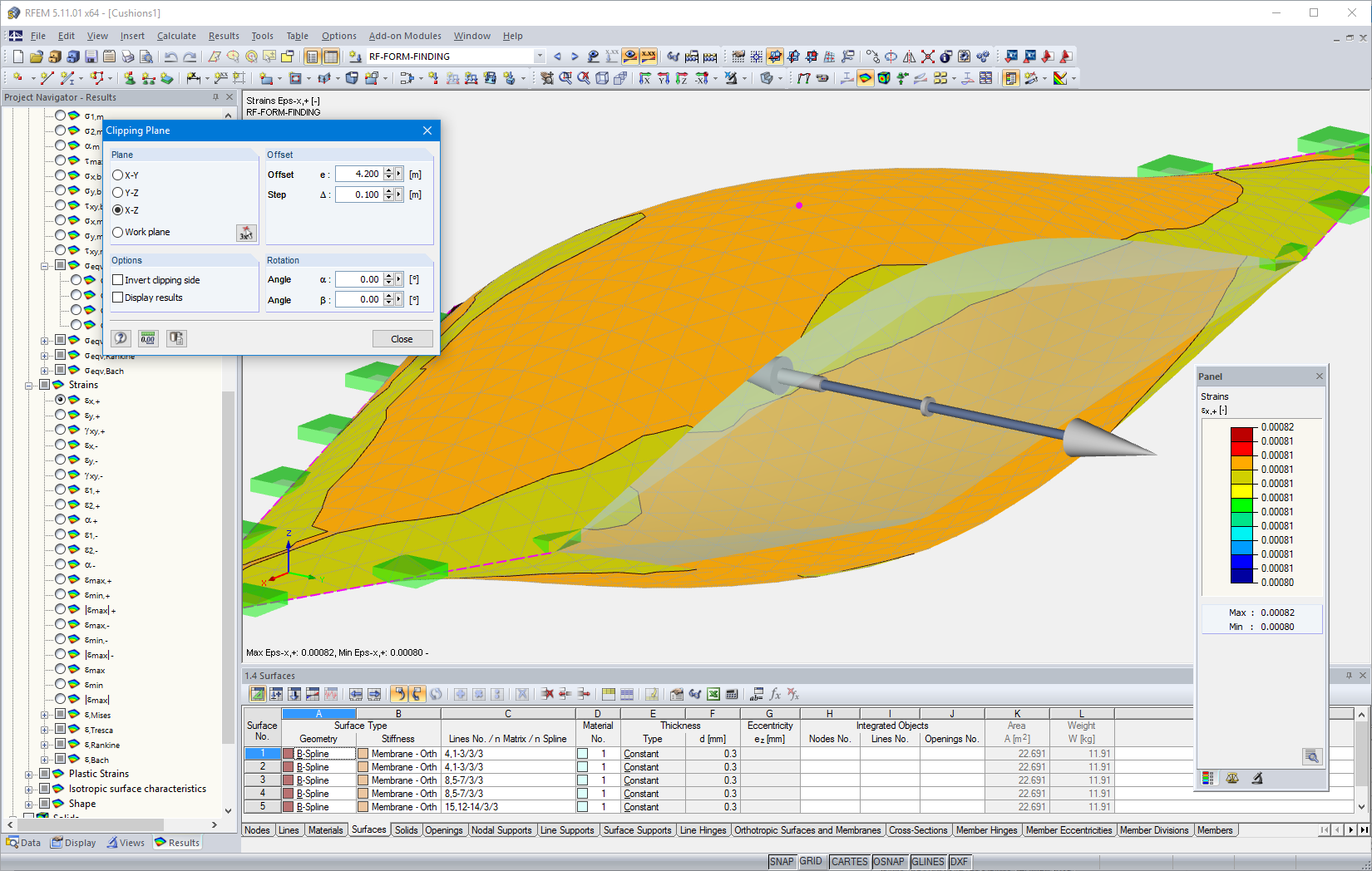 Cut through a pneumatic cushion by using Clipping Plane