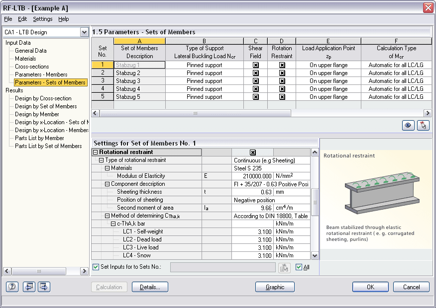 1.4 Parameter - Stäbe, Drehbettung