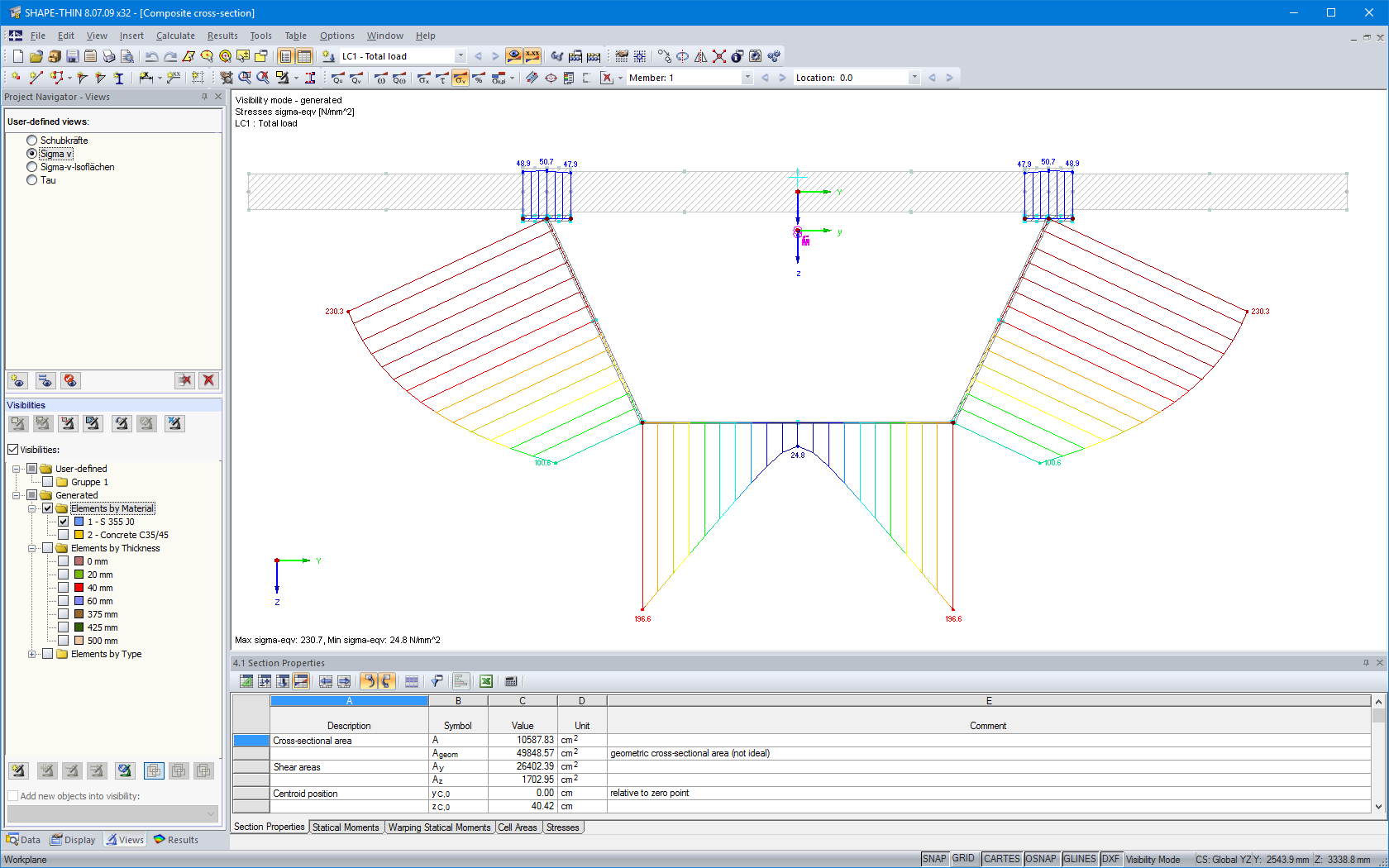 Neue an RFEM/RSTAB angepasste Benutzeroberfläche von DUENQ 8