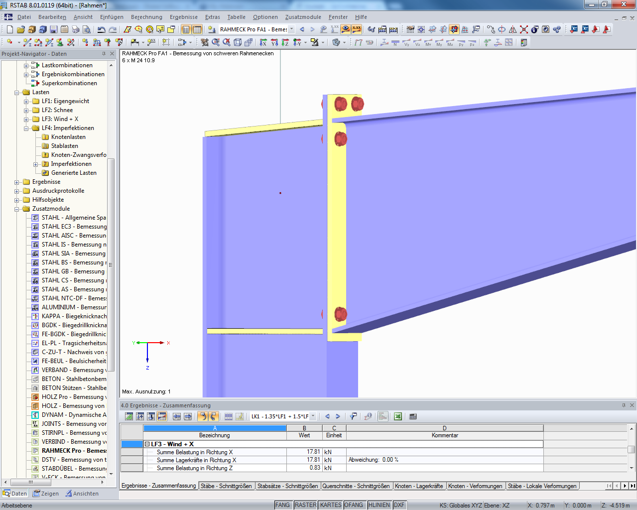 Bemessung von Stahlbauverbindungen nach Eurocode 3 mit RFEM und RSTAB