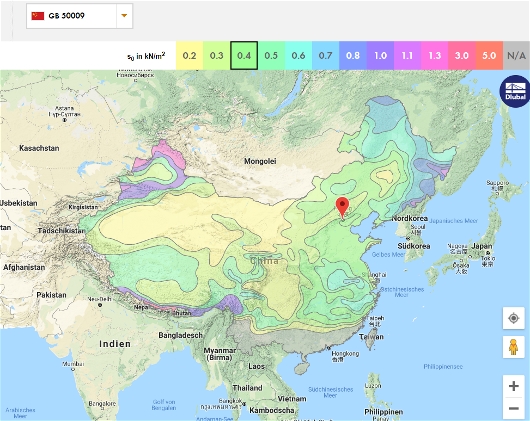 中国雪荷载查询地图